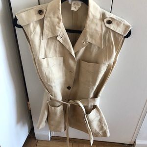 VINTAGE ESCADA SLEEVELESS SAFARI VEST! Size FR42